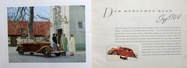 Mercedes-Benz 170 V Modelprogram 1938 Carbrochure (2389)